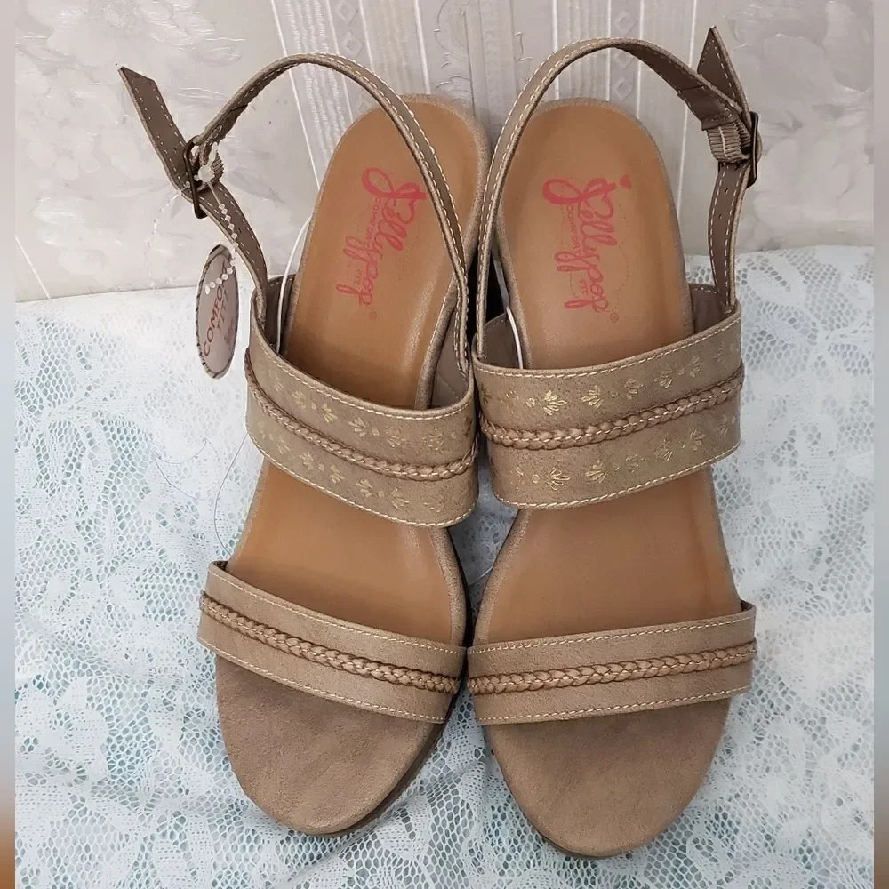 Jellypop Comfort Fit Wedges Sandals NWOT